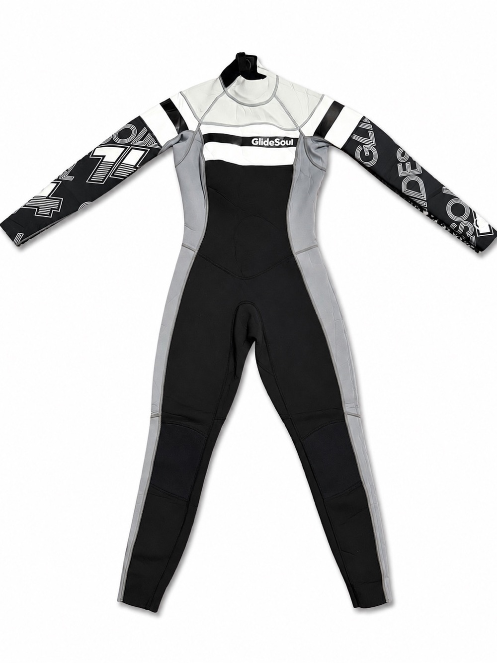 GlideSoul Women’s Full Wetsuit Black Gray White Size S